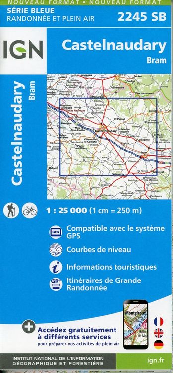 Produktbild: Castelnaudary-Bram 1:25 000