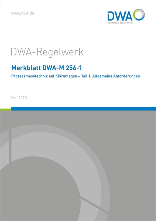 Produktbild: Merkblatt DWA-M 256-1 Prozessmesstechnik auf Kl&auml;ranlagen - Teil 1: Allgemeine Anforderungen