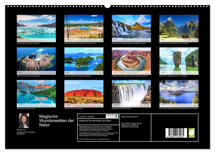 Produktbild: Magische Wunderwelten der Natur (hochwertiger Premium Wandkalender 2026 DIN A2 quer), Kunstdruck in Hochglanz