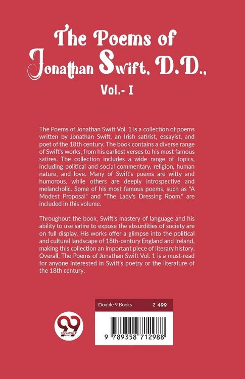Produktbild: The Poems Of Jonathan Swift D.D Vol.-1