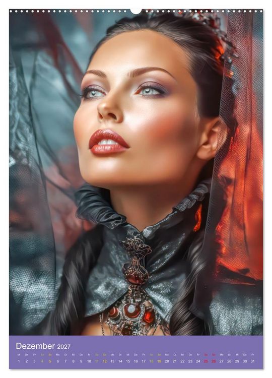 Produktbild: Sinnliche Vampirfrauen - Gef&auml;hrlich verf&uuml;hrerisch (hochwertiger Premium Wandkalender 2027 DIN A2 hoch), Kunstdruck in Hochglanz