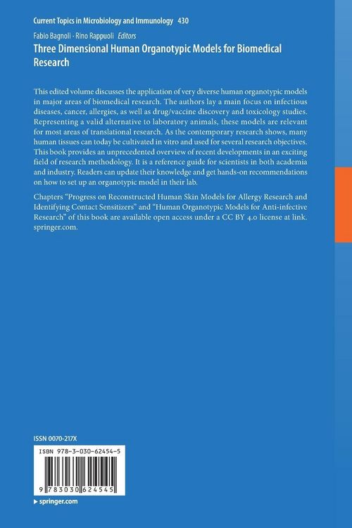Produktbild: Three Dimensional Human Organotypic Models for Biomedical Research
