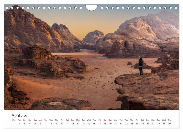 Produktbild: Jordan Sand, Stone and Salt (Wall Calendar 2026 DIN A4 landscape), CALVENDO 12 Month Wall Calendar