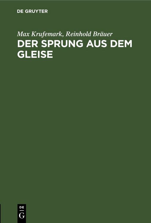 Produktbild: Der Sprung aus dem Gleise