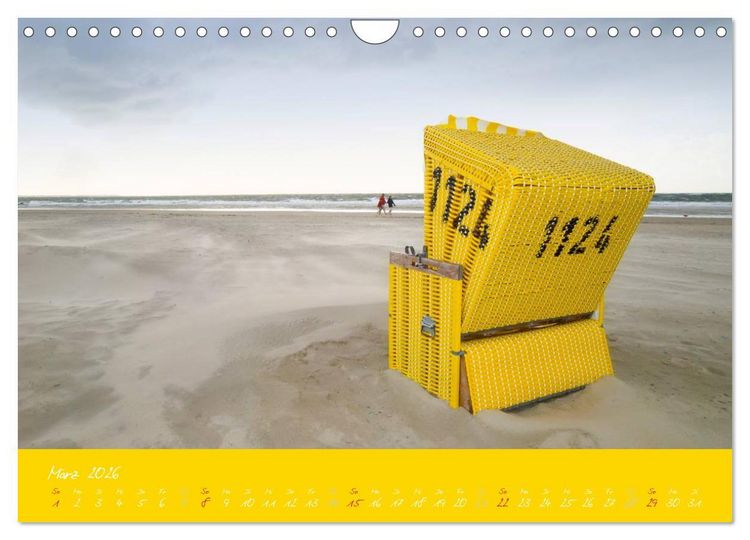 Produktbild: Strandk&ouml;rbe &ndash; bunte Vielfalt an der Nordsee (Wandkalender 2026 DIN A4 quer), CALVENDO Monatskalender