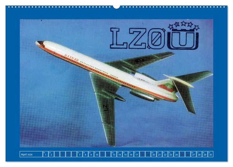 Produktbild: &Uuml;ber den Wolken - Flugzeuge des 20. Jahrhunderts auf Amateurfunkkarten (Wandkalender 2026 DIN A2 quer), CALVENDO Monatskalender