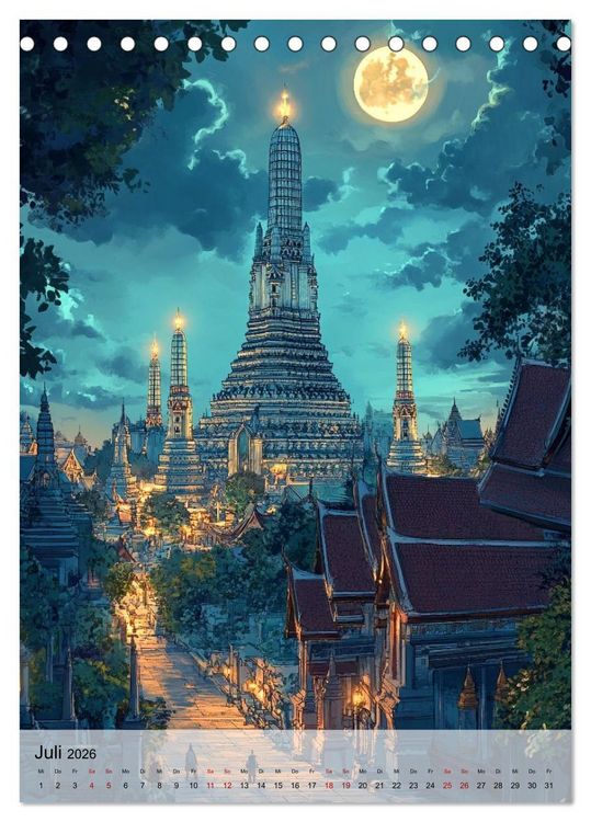 Produktbild: Thailand Fantasie (Tischkalender 2026 DIN A5 hoch), CALVENDO Monatskalender