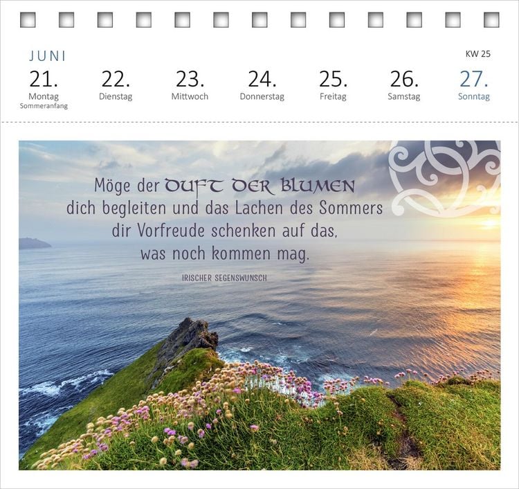 Produktbild: Postkartenkalender Irische Segensw&uuml;nsche 2027