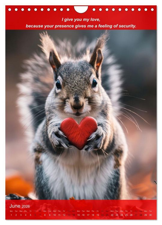 Produktbild: I'll give you my love (Wall Calendar 2026 DIN A4 portrait), CALVENDO 12 Month Wall Calendar