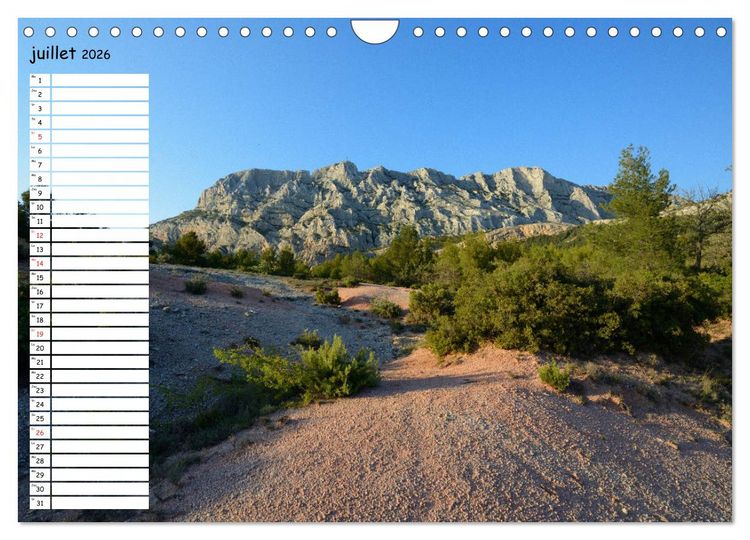 Produktbild: La Montagne Sainte-Victoire &ndash; dans les pas de C&eacute;zanne (Calendrier mural 2026 DIN A4 vertical), CALVENDO calendrier mensuel