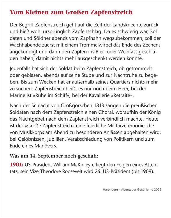 Produktbild: Abenteuer Geschichte Tagesabrei&szlig;kalender 2026 - Menschen, Ereignisse, Epochen - von den Anf&auml;ngen bis heute