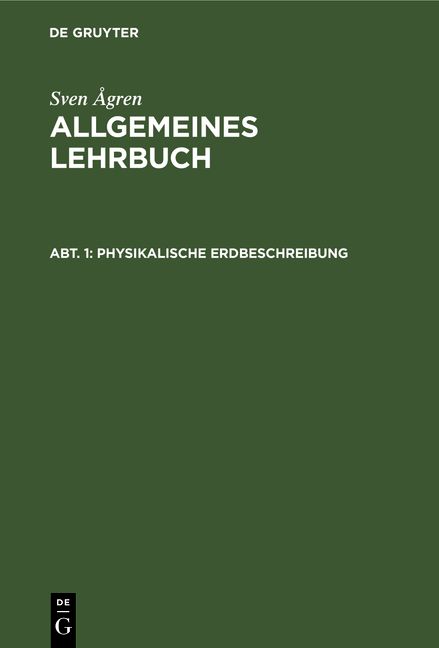 Produktbild: Physikalische Erdbeschreibung