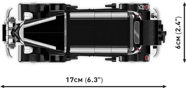 Produktbild: COBI 2267 - Historical Collection, Citroen 15CV SIX D, Bausatz, 262 Teile, 1 Figur