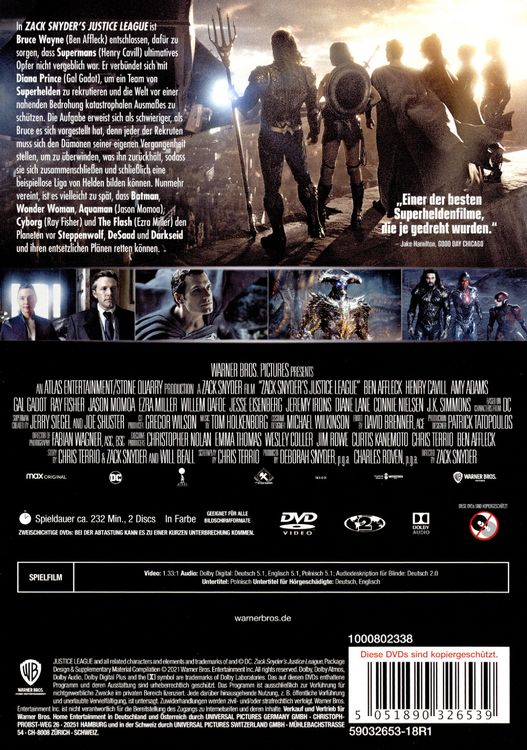 Produktbild: Zack Snyder's Justice League