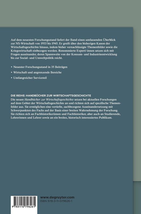Produktbild: Handbuch Wirtschaft im Nationalsozialismus