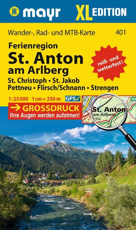 Produktbild: Mayr Wanderkarte Ferienregion St. Anton am Arlberg XL 1:25.000