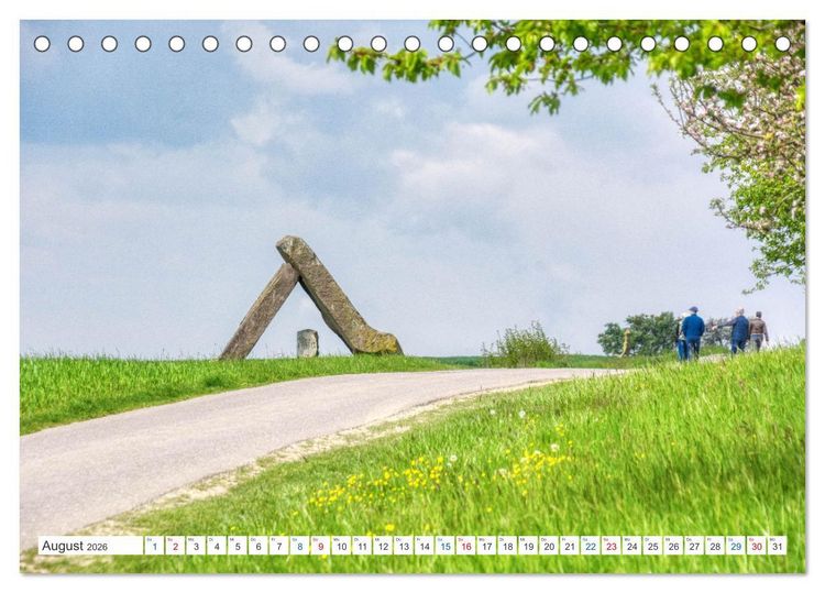 Produktbild: Steine an der Grenze - Wanderbare Kunst (Tischkalender 2026 DIN A5 quer), CALVENDO Monatskalender