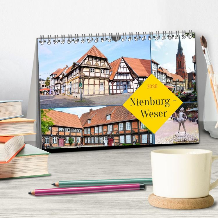 Produktbild: Nienburg - Weser (Tischkalender 2026 DIN A5 quer), CALVENDO Monatskalender
