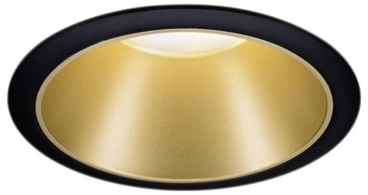 Produktbild: Paulmann Cole Coin 93404 Einbauleuchte 3er Set 2021 Energieeffizienzklasse: n.rel 6 W Warmwei&szlig; Schwarz, Gold