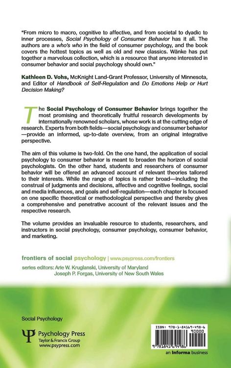 Produktbild: Social Psychology of Consumer Behavior