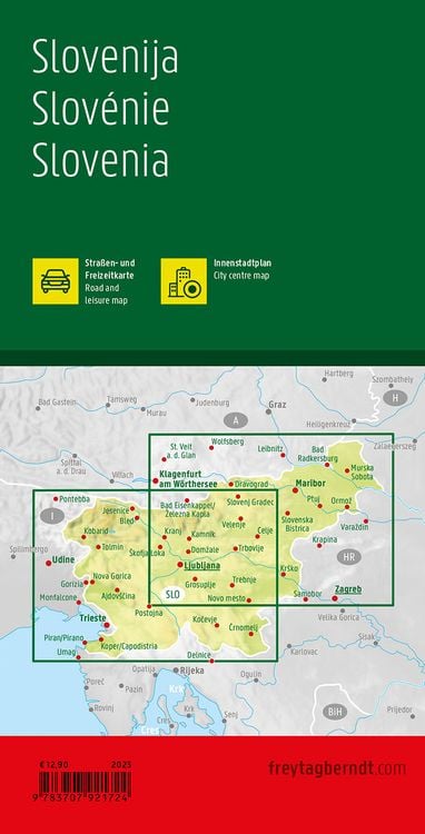 Slowenien, Straßen- und Freizeitkarte 1:150.000, freytag & berndt