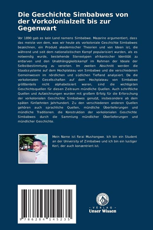 Produktbild: Die Geschichte Simbabwes von der Vorkolonialzeit bis zur Gegenwart