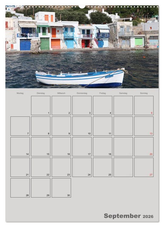 Produktbild: Kykladen, Perlen der &Auml;g&auml;is (Wandkalender 2026 DIN A2 hoch), CALVENDO Monatskalender