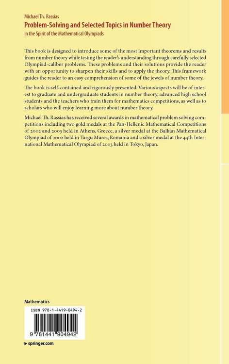 Produktbild: Problem-Solving and Selected Topics in Number Theory