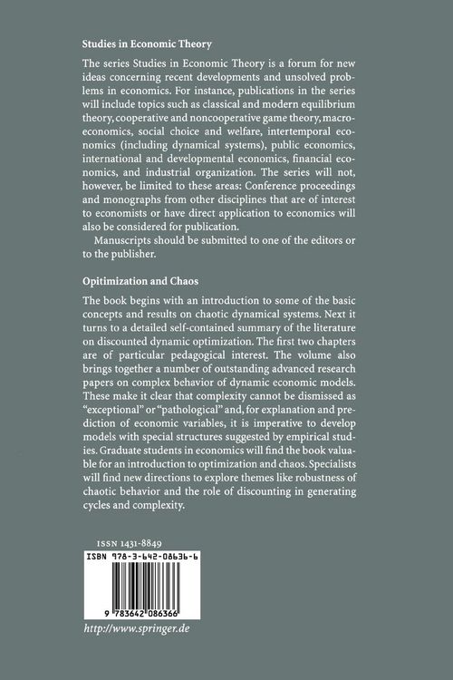 Produktbild: Optimization and Chaos
