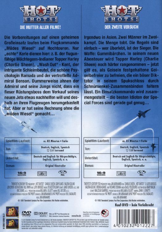 Hot Shots - Teil 1+2 [2 DVDs]