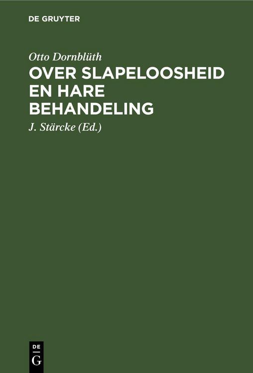 Produktbild: Over slapeloosheid en hare behandeling
