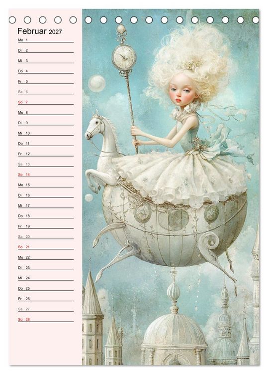 Produktbild: Tarot Wunderwelten. Surrealistische und magische Tarot-Kunst (Tischkalender 2027 DIN A5 hoch), CALVENDO Monatskalender