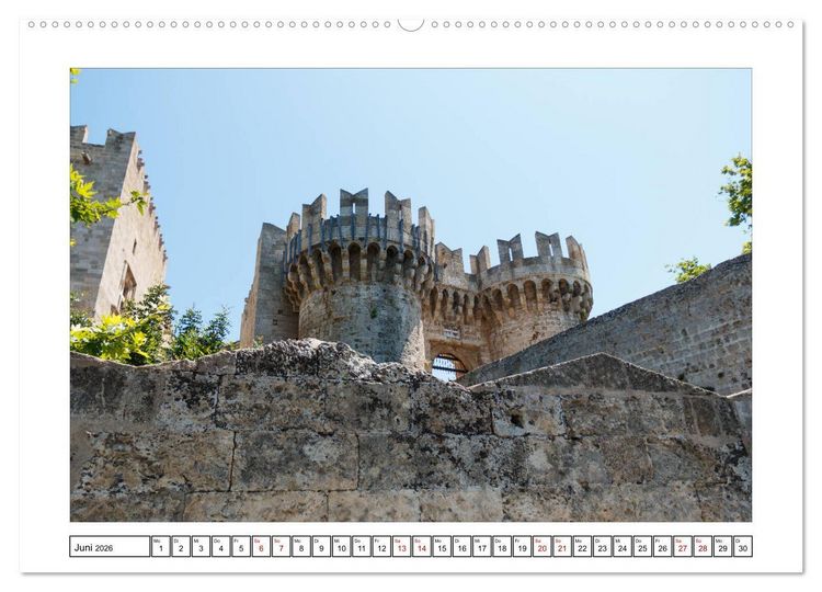 Produktbild: Rhodos, eine Sonneninsel (hochwertiger Premium Wandkalender 2026 DIN A2 quer), Kunstdruck in Hochglanz