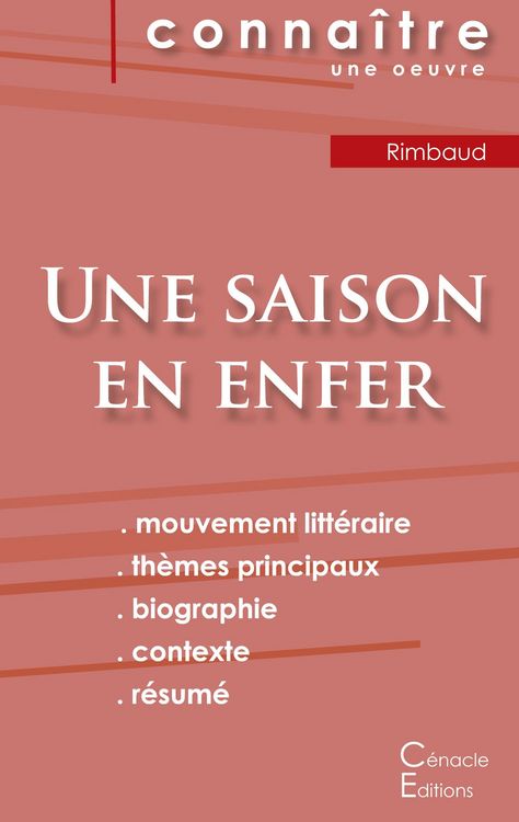 Produktbild: Fiche de lecture Une saison en enfer de Arthur Rimbaud (analyse litt&eacute;raire de r&eacute;f&eacute;rence et r&eacute;sum&eacute; complet)