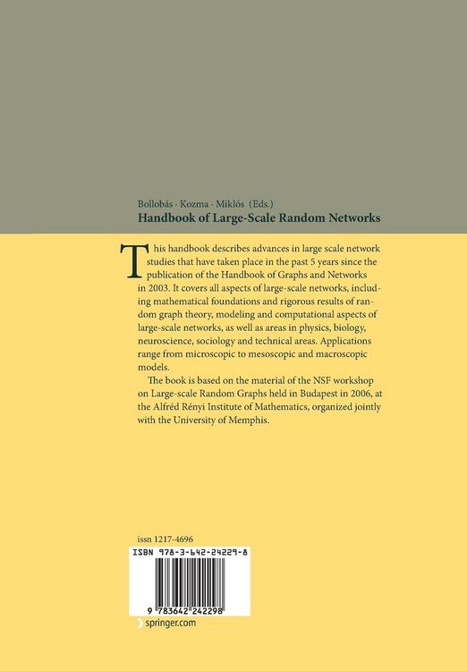 Produktbild: Handbook of Large-Scale Random Networks