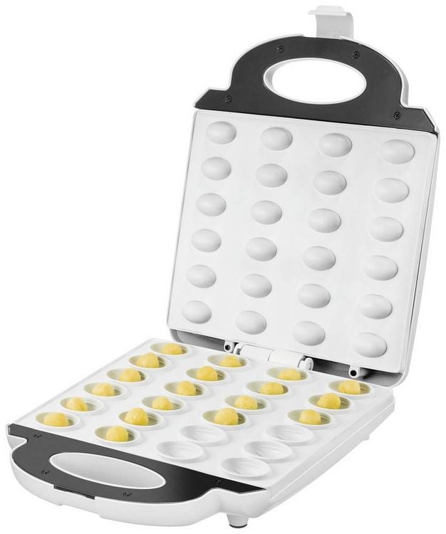 Produktbild: Unold Zaubernuss Waffeleisen Kontrollleuchte, klappbar, Antihaftbeschichtung Wei&szlig;, Edelstahl