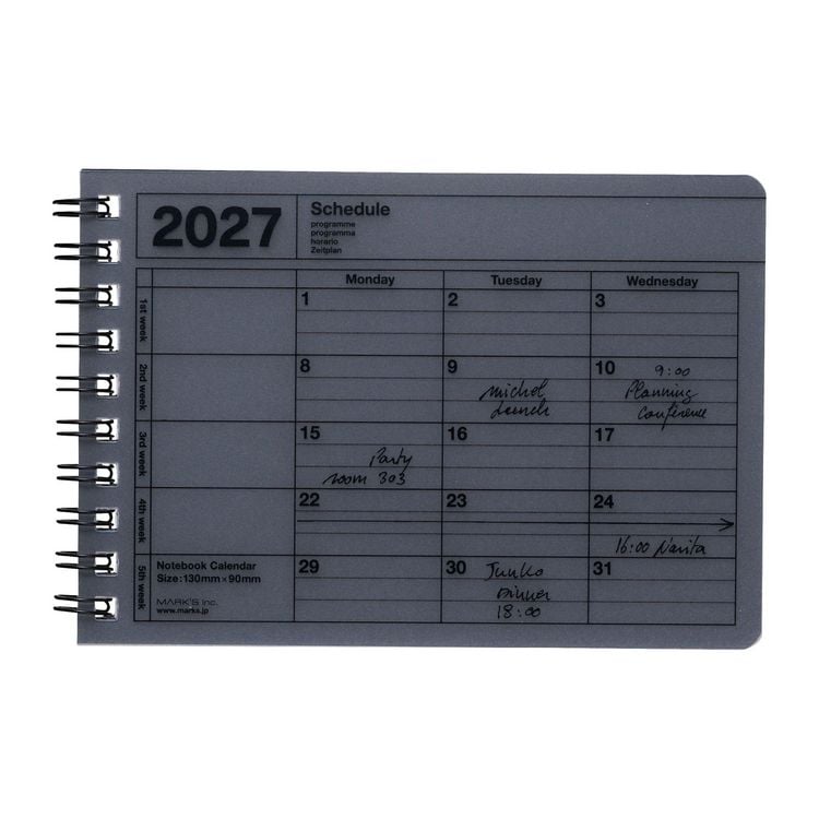 Produktbild: MARK'S 2027 Notebook Calendar XS // Black