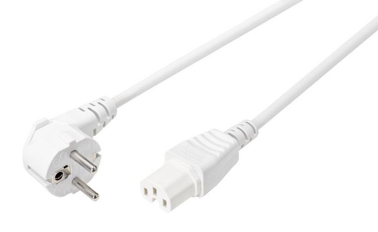 Produktbild: Sygonix SY-5043442 Warmger&auml;te Anschlusskabel Wei&szlig; 2.00m