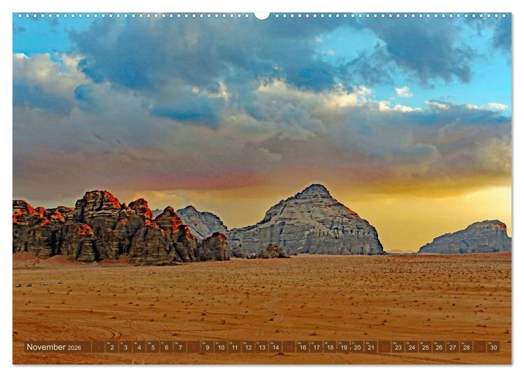 Produktbild: Die W&uuml;ste Wadi Rum (Wandkalender 2026 DIN A2 quer), CALVENDO Monatskalender