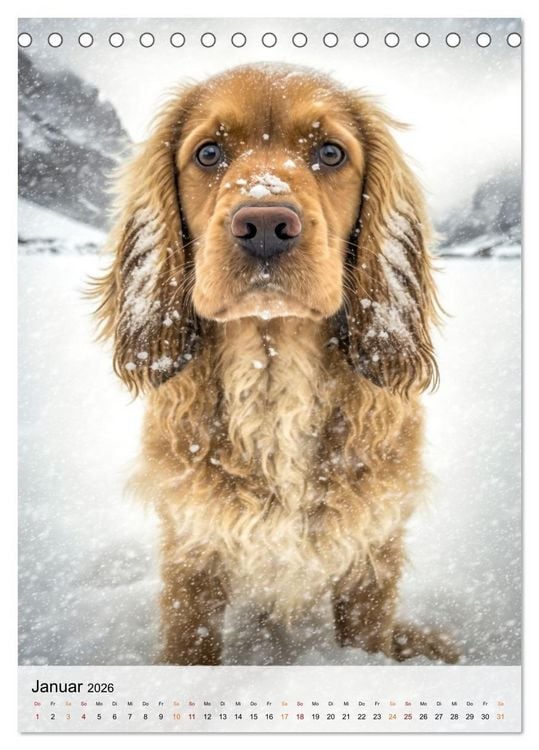 Produktbild: Cocker Spaniel - ein Hund f&uuml;r die Familie (Tischkalender 2026 DIN A5 hoch), CALVENDO Monatskalender