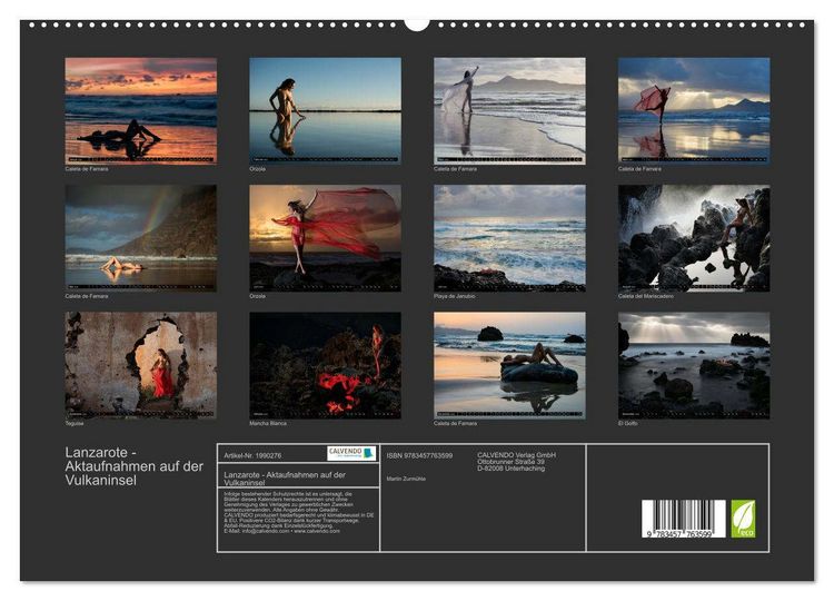 Produktbild: Lanzarote - Aktaufnahmen auf der Vulkaninsel (hochwertiger Premium Wandkalender 2026 DIN A2 quer), Kunstdruck in Hochglanz