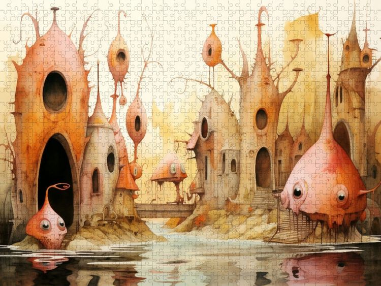 Produktbild: CALVENDO Puzzle Ein Motiv aus dem Kalender "Kuriose H&auml;user" | 1000 Teile Lege-Gr&ouml;&szlig;e 64x48cm Foto-Puzzle f&uuml;r gl&uuml;ckliche Stunden