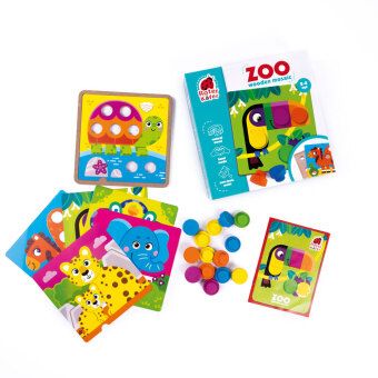 Produktbild: Lernspiel Holz-Mosaik mit Sockel. Zoo RW4221