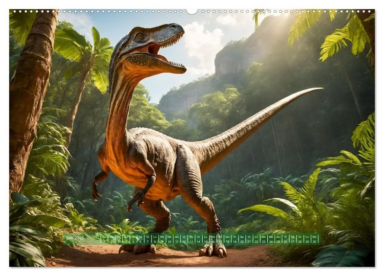 Produktbild: Un voyage vers le pass&eacute; - D&eacute;couverte de la faune (Calendrier mural 2026 DIN A2 vertical) calendrier de bureau
