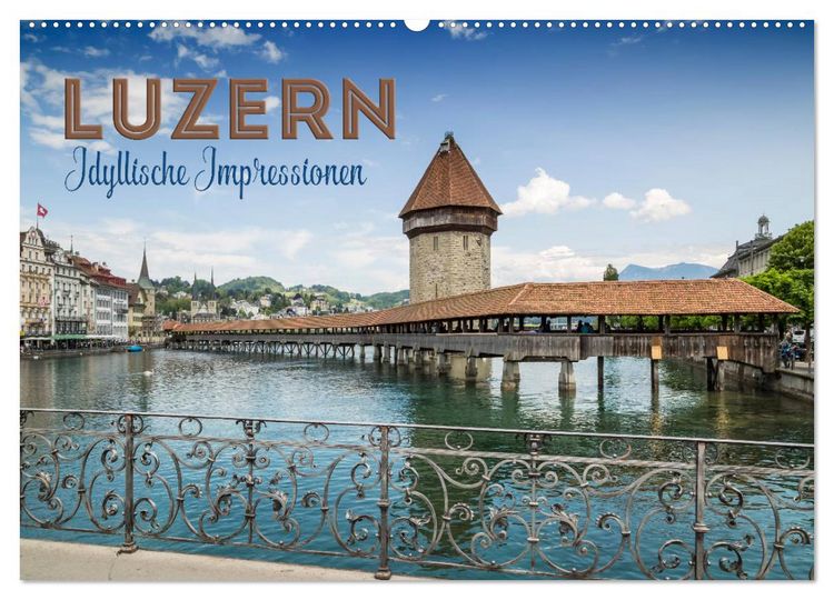 Produktbild: LUZERN Idyllische Impressionen (Wandkalender 2026 DIN A2 quer), CALVENDO Monatskalender