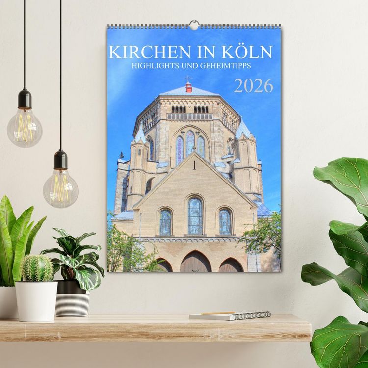 Produktbild: Kirchen in K&ouml;ln - Highlights und Geheimtipps (Wandkalender 2026 DIN A2 hoch), CALVENDO Monatskalender