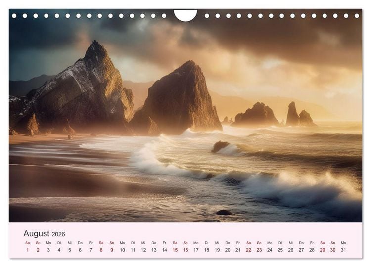 Produktbild: Sturmgetrieben - Der wilde K&uuml;stenkalender (Wandkalender 2026 DIN A4 quer), CALVENDO Monatskalender