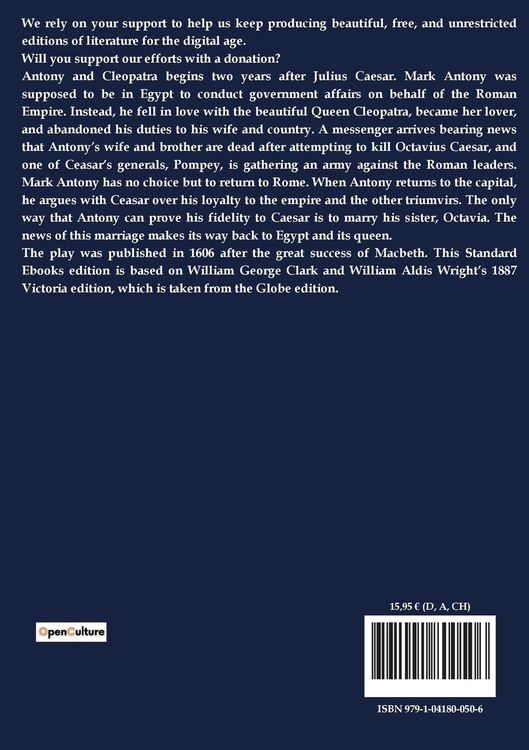 Produktbild: Antony and Cleopatra