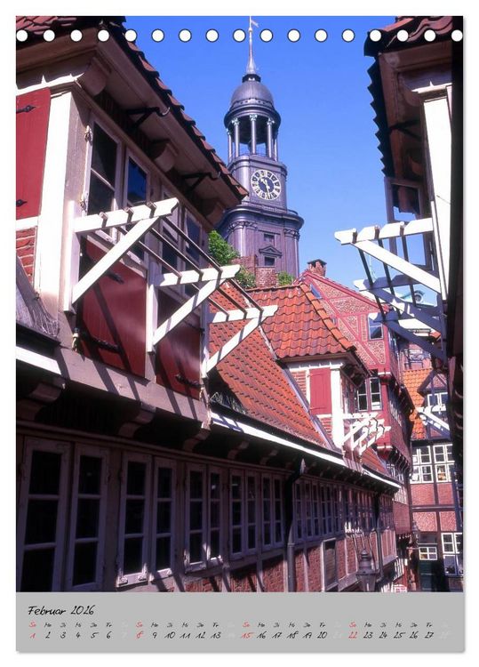 Produktbild: Hamburg - Eine Stadt mit vielen Gesichtern (Tischkalender 2026 DIN A5 hoch), CALVENDO Monatskalender