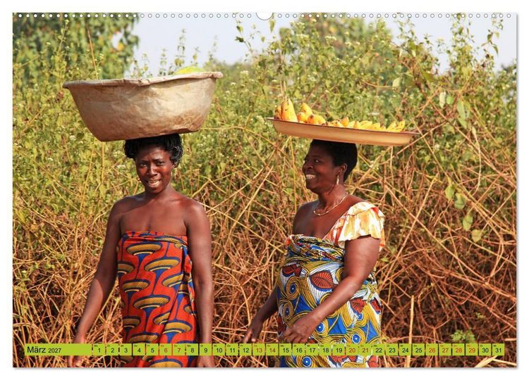 Produktbild: Benin M&auml;rkte Farben Voodoo (Wandkalender 2027 DIN A2 quer), CALVENDO Monatskalender